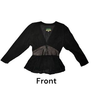 Vintage Danier Suede Peplum Jacket